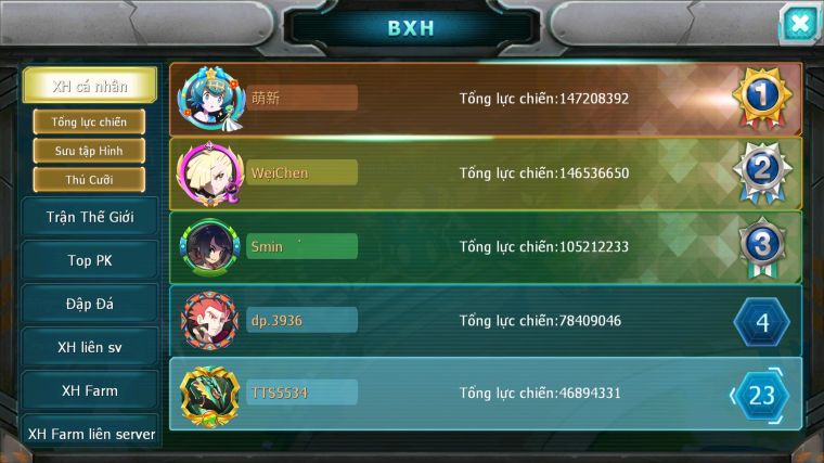 MÃ : #TTS5534 - S1619 - TOP 23 - V14 - 26K KC - 1K7 SÁCH - HOOH DYNAMAX YVETAL BC THẦN GIÓ BC UNVOA MEW GIÁP BC CẶP LATI BC