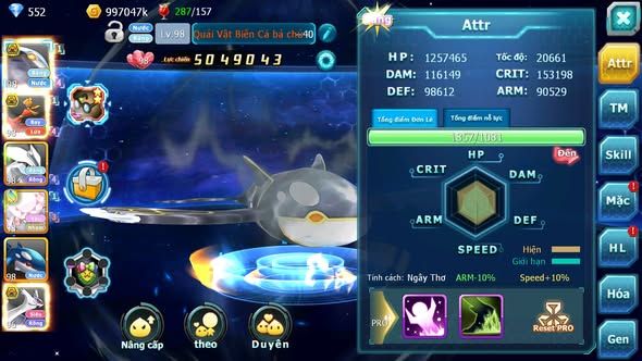 MÃ : #TTS5540 - S1459 - V6 - QUÁI VẬT BIỂN CẢ BÁ CHỦ HOOH BC UNVOA CẶP LATI BC NHIỀU PET HT