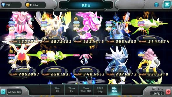 MÃ : #TTS5539 - S1740 - TOP48 V10 - PALKIA CỘNG HƯỞNG FULL SS WHITE BC RẮN BĂNG BC UNVOA LUGIA BC CẶP LATI BC
