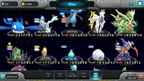 MÃ : #TTS5539 - S1740 - TOP48 V10 - PALKIA CỘNG HƯỞNG FULL SS WHITE BC RẮN BĂNG BC UNVOA LUGIA BC CẶP LATI BC