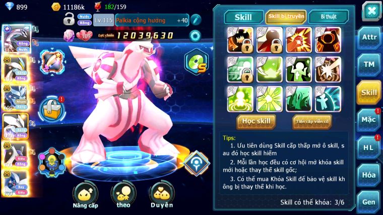 MÃ : #TTS5539 - S1740 - TOP48 V10 - PALKIA CỘNG HƯỞNG FULL SS WHITE BC RẮN BĂNG BC UNVOA LUGIA BC CẶP LATI BC