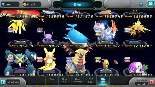MÃ : #TTS5544 - S1768 - V4 - ZEVIL QVLD BC GROUDON JIRACHI ST NHIỀU PET HT