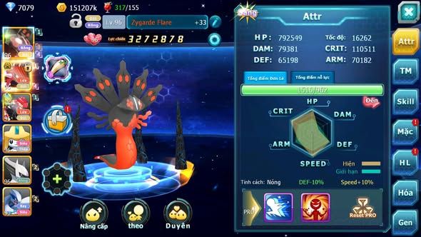 MÃ : #TTS5544 - S1768 - V4 - ZEVIL QVLD BC GROUDON JIRACHI ST NHIỀU PET HT