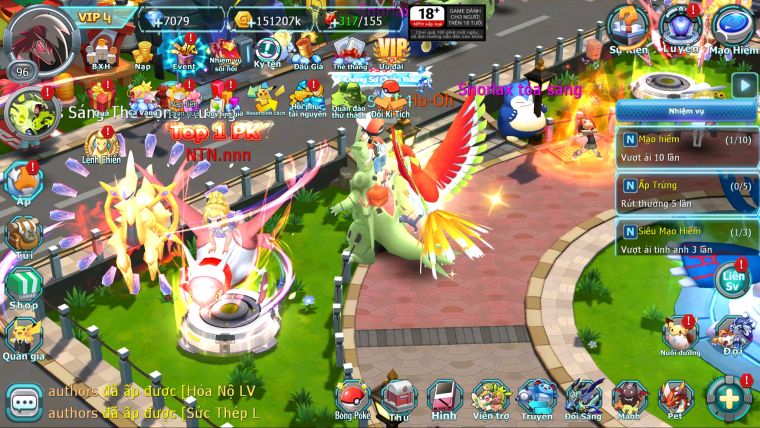 MÃ : #TTS5544 - S1768 - V4 - ZEVIL QVLD BC GROUDON JIRACHI ST NHIỀU PET HT