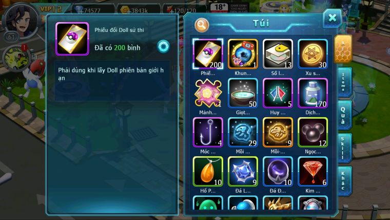 MÃ : #TTS5542 - S1868 - TOP3 - 74K KC NẠP GẦN 6M - 1K5 SÁCH - 2K3 MT - LUGIA RAIKOU MES ĐUA TOP CỰC NGON