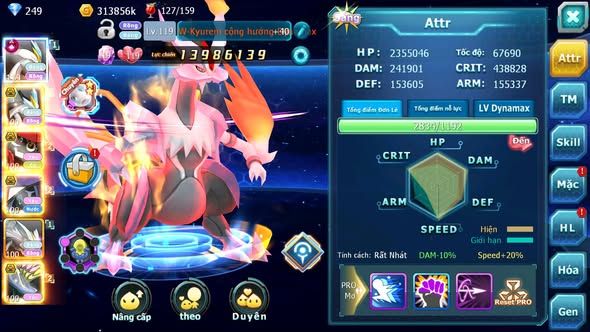 MÃ : #TTS5550 - S1770 - TOP11 - V14 - WHITE CỘNG HƯỞNG DYNAMAX FULL SS BLACK BC TAPU BULU BC NHIỀU PET HT