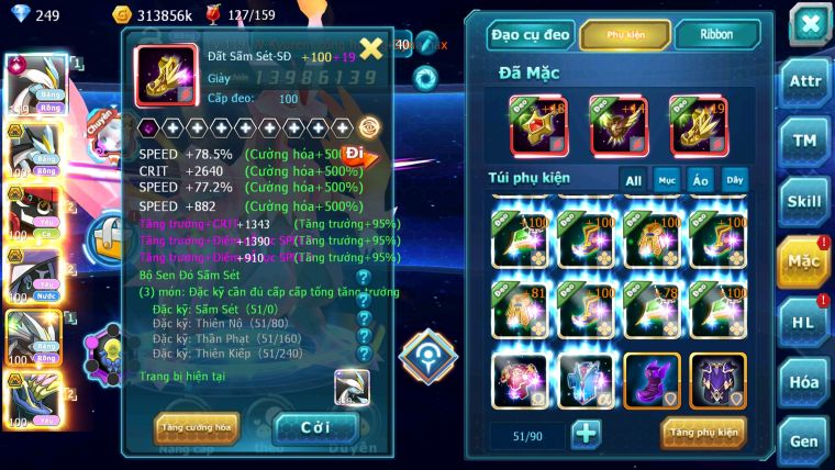 MÃ : #TTS5550 - S1770 - TOP11 - V14 - WHITE CỘNG HƯỞNG DYNAMAX FULL SS BLACK BC TAPU BULU BC NHIỀU PET HT