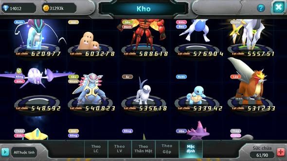 MÃ : #TTS5548 - S1800 - TOP 11 - 627 SÁCH - V4 - 14K KC QUÁI VẬT BIỂN CẢ BÁ CHỦ KYOGRE THẦN GIÓ NHIỀU PET HT