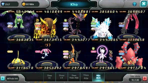 MÃ : #TTS5546 - S1350 - V13 - 540 SÁCH - QUÁI VẬT BIỂN CẢ BÁ CHỦ KYOGRE BC UNVOA WB BC LUGIA MEW GIÁP BC CẶP LATI BC