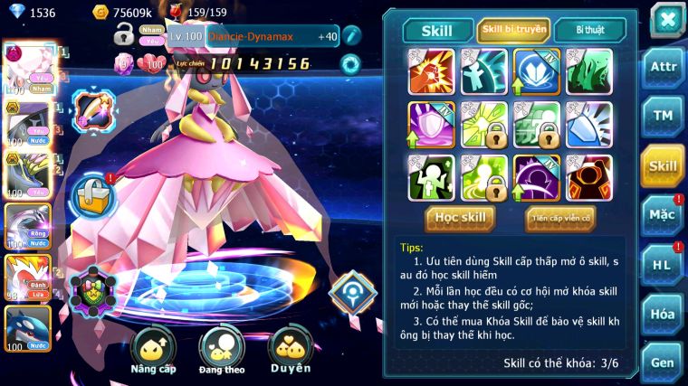 MÃ : #TTS5553 - S1705 - V9 - TOP48 - DIANCIE BÁ CHỦ DYNAMAX FULL HOOH TAPU FINI BÁ CHỦ XERM BÁ CHỦ PALKIA KYOGRE