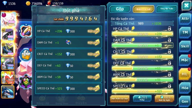 MÃ : #TTS5553 - S1705 - V9 - TOP48 - DIANCIE BÁ CHỦ DYNAMAX FULL HOOH TAPU FINI BÁ CHỦ XERM BÁ CHỦ PALKIA KYOGRE
