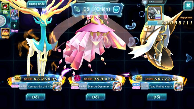 MÃ : #TTS5553 - S1705 - V9 - TOP48 - DIANCIE BÁ CHỦ DYNAMAX FULL HOOH TAPU FINI BÁ CHỦ XERM BÁ CHỦ PALKIA KYOGRE