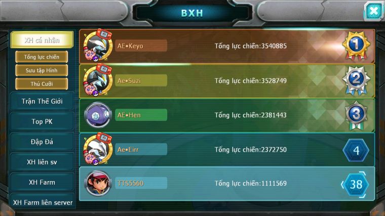 MÃ : #TTS5560 - S1864 - TOP 38 - V4 - 13K KC - AMDLO GOODRA MES ĐUA TOP NGON