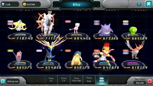 MÃ : #TTS5558 - S1354 - V4 - MEW GIÁP BÁ CHỦ LATI BÁ CHỦ RẮN BĂNG LUGIA