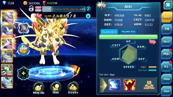 MÃ : #TTS5558 - S1354 - V4 - MEW GIÁP BÁ CHỦ LATI BÁ CHỦ RẮN BĂNG LUGIA