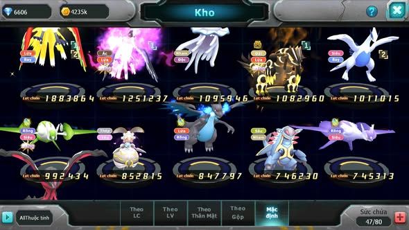 MÃ : #TTS5565 - S1793 - V7 - HOOH DRAK HOOH GROUDON BC NHIỀU PET HT