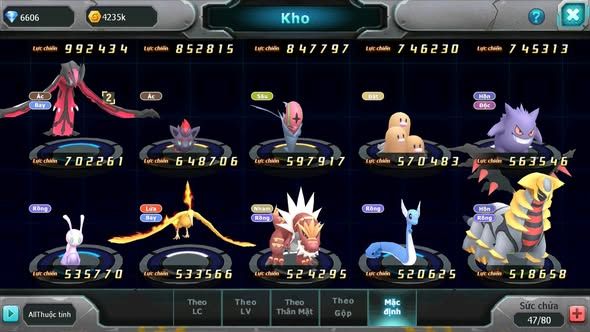 MÃ : #TTS5565 - S1793 - V7 - HOOH DRAK HOOH GROUDON BC NHIỀU PET HT