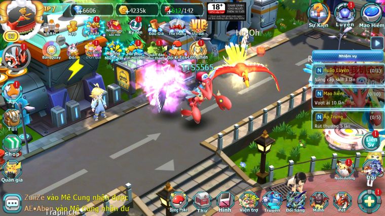 MÃ : #TTS5565 - S1793 - V7 - HOOH DRAK HOOH GROUDON BC NHIỀU PET HT