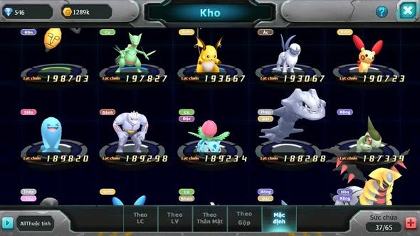 MÃ : #TTS5564 - S1858 - TOP 46 - V5 - LUGIA AMDMLO CELEBI RAIKOU