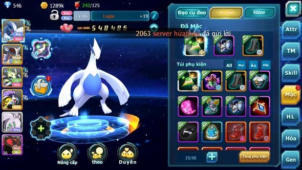 MÃ : #TTS5564 - S1858 - TOP 46 - V5 - LUGIA AMDMLO CELEBI RAIKOU