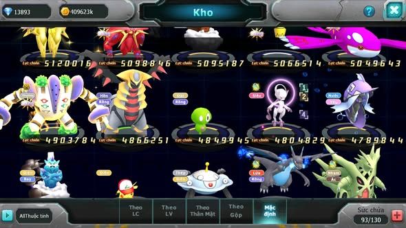 MÃ : #TTS5569 - S1275 - TOP8 - HOOH CỘNG HƯỞNG DYNAMAX YVETAL CH VUA KHIÊN BC RAYQUAZA PALKIA NHIỀU PET HT