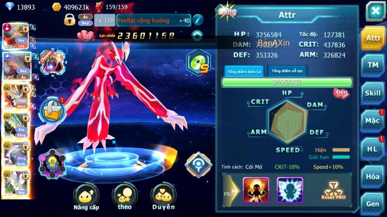 MÃ : #TTS5569 - S1275 - TOP8 - HOOH CỘNG HƯỞNG DYNAMAX YVETAL CH VUA KHIÊN BC RAYQUAZA PALKIA NHIỀU PET HT