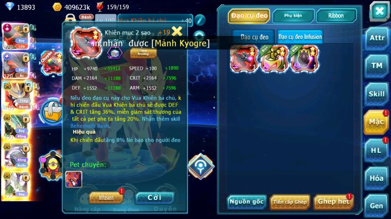 MÃ : #TTS5569 - S1275 - TOP8 - HOOH CỘNG HƯỞNG DYNAMAX YVETAL CH VUA KHIÊN BC RAYQUAZA PALKIA NHIỀU PET HT