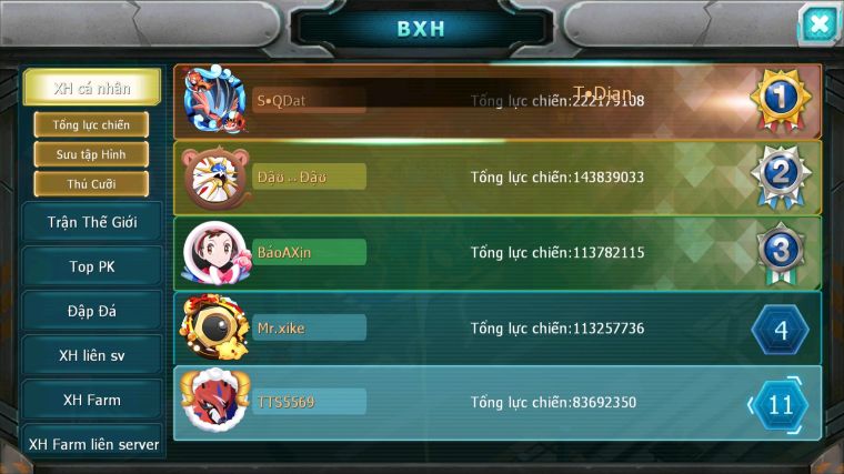 MÃ : #TTS5569 - S1275 - TOP8 - HOOH CỘNG HƯỞNG DYNAMAX YVETAL CH VUA KHIÊN BC RAYQUAZA PALKIA NHIỀU PET HT