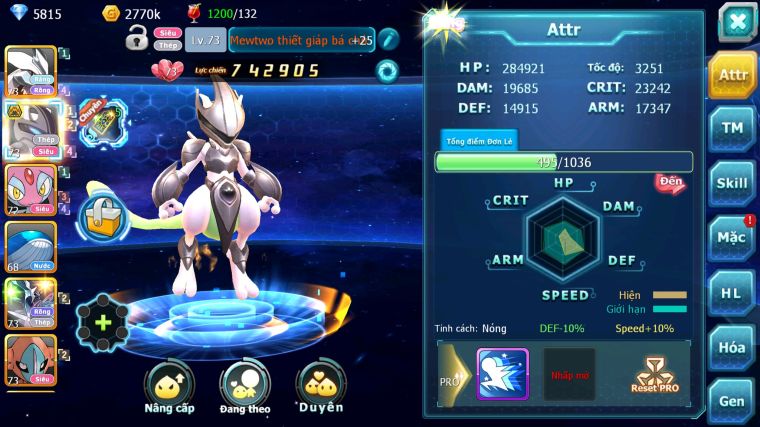 MÃ : #TTS5577 - S1277 - V4 - UNVOA MEW GIÁP BÁ CHỦ MES NHIỀU PET HT
