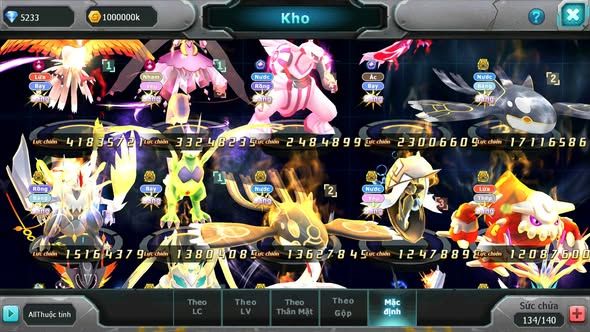MÃ : #TTS5576 - S905 - TOP 5 ALL - HOOH DIANCIE PALKIA YVETAL CỘNG HƯỞNG CỰC NGON NHIỀU PET BÁ CHỦ