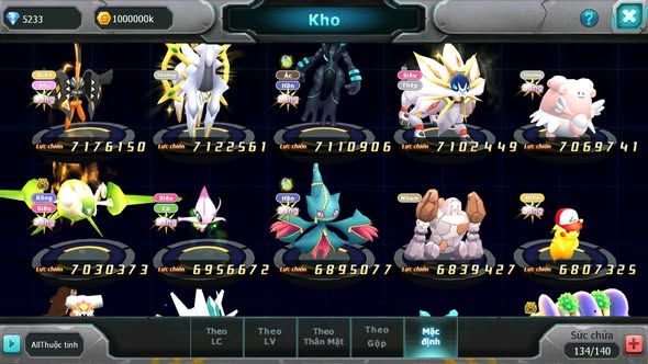 MÃ : #TTS5576 - S905 - TOP 5 ALL - HOOH DIANCIE PALKIA YVETAL CỘNG HƯỞNG CỰC NGON NHIỀU PET BÁ CHỦ