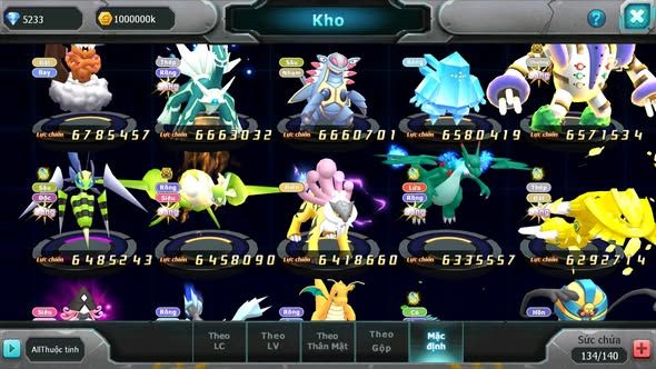 MÃ : #TTS5576 - S905 - TOP 5 ALL - HOOH DIANCIE PALKIA YVETAL CỘNG HƯỞNG CỰC NGON NHIỀU PET BÁ CHỦ