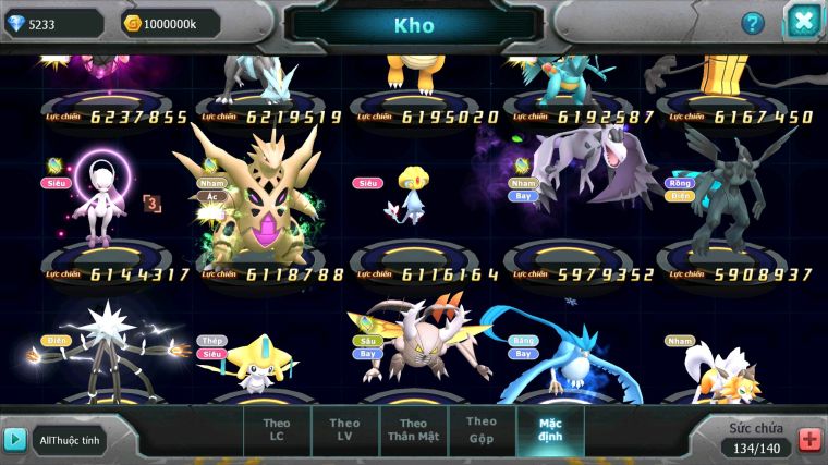 MÃ : #TTS5576 - S905 - TOP 5 ALL - HOOH DIANCIE PALKIA YVETAL CỘNG HƯỞNG CỰC NGON NHIỀU PET BÁ CHỦ