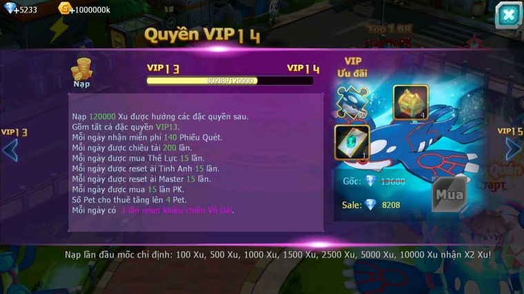 MÃ : #TTS5576 - S905 - TOP 5 ALL - HOOH DIANCIE PALKIA YVETAL CỘNG HƯỞNG CỰC NGON NHIỀU PET BÁ CHỦ