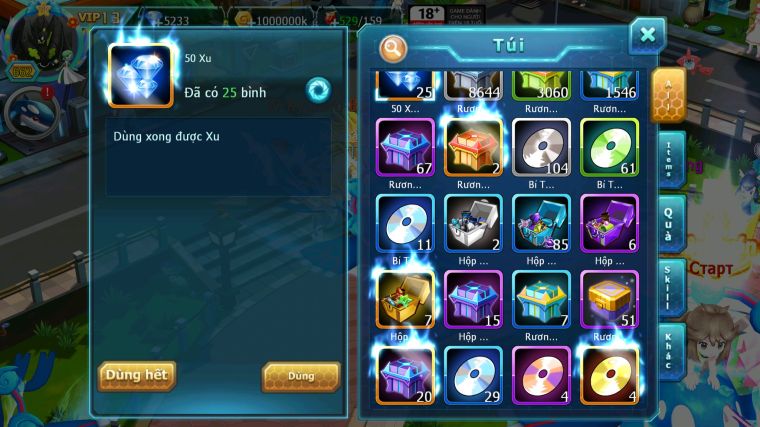 MÃ : #TTS5576 - S905 - TOP 5 ALL - HOOH DIANCIE PALKIA YVETAL CỘNG HƯỞNG CỰC NGON NHIỀU PET BÁ CHỦ