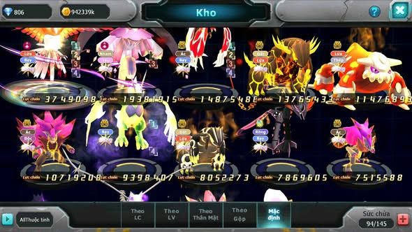 MÃ : #TTS5595 - S916 - TOP18 - V10 - HOOH CỘNG HƯỞNG DYNAMAX DIANCIE DYNAMAX YVETAL BC QVLD BC NHIỀU PET BC