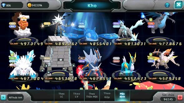 MÃ : #TTS5595 - S916 - TOP18 - V10 - HOOH CỘNG HƯỞNG DYNAMAX DIANCIE DYNAMAX YVETAL BC QVLD BC NHIỀU PET BC