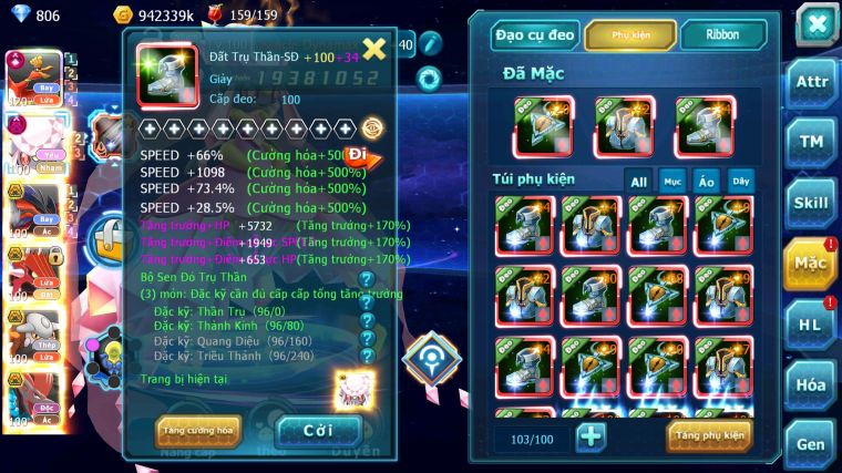 MÃ : #TTS5595 - S916 - TOP18 - V10 - HOOH CỘNG HƯỞNG DYNAMAX DIANCIE DYNAMAX YVETAL BC QVLD BC NHIỀU PET BC