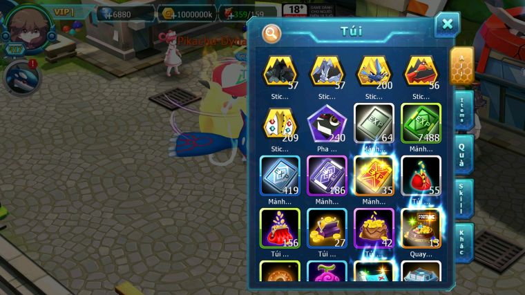 MÃ : #TTS5598 - S7 - TOP 24 - 455 SÁCH - 240 MẢNH TAPU BULU CỘNG HƯỞNG - GIRATINA CỘNG HƯỞNG MASHADOW DYNAMAX TAPUBULU BC PIKACHU DYNAMAX NHIỀU PET HT