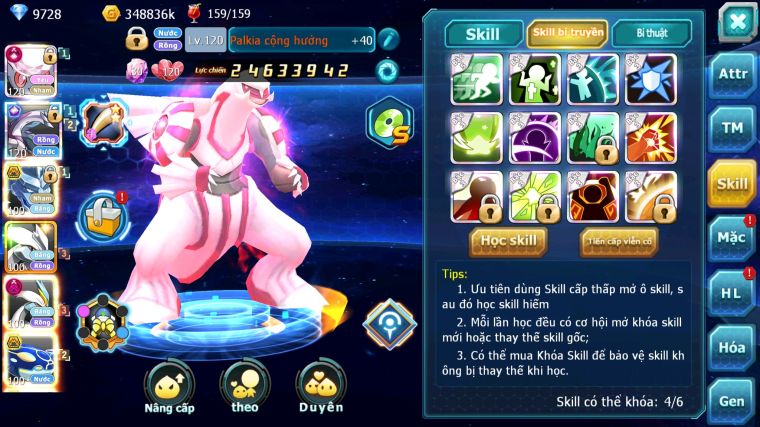 MÃ : #TTS5610 - S1353 - TOP 9 - V12 - DIANCIE CỘNG HƯỞNG DYANAMX CHỈ SỐ KHỦNG PALKIA CH RẮN BĂNG UNVOA WHITE DYNAMAX NHIỀU PET BC
