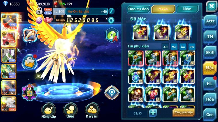 MÃ : #TTS5609 - S1611 - V10- 16K KC - 2K2 SÁCH - HOOH BÁ CHỦ QVLD BC THẦN GIÓ RAYQUAZA YVETAL NHIỀU PET HT
