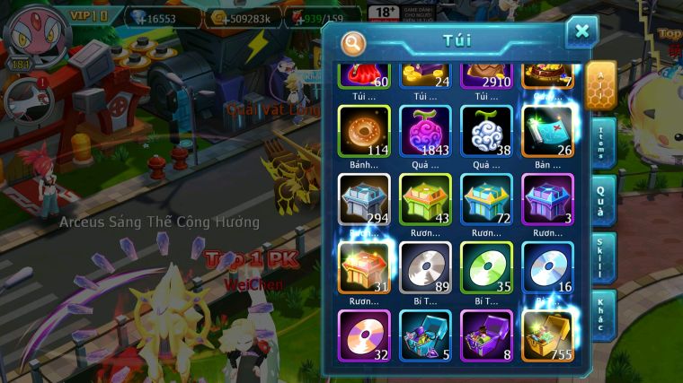 MÃ : #TTS5609 - S1611 - V10- 16K KC - 2K2 SÁCH - HOOH BÁ CHỦ QVLD BC THẦN GIÓ RAYQUAZA YVETAL NHIỀU PET HT