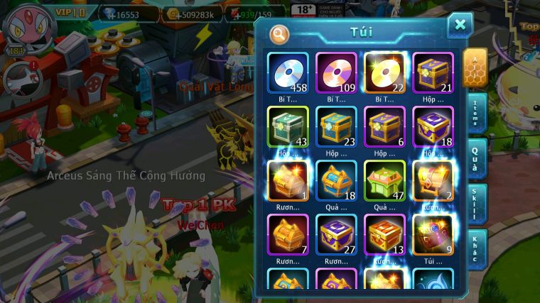 MÃ : #TTS5609 - S1611 - V10- 16K KC - 2K2 SÁCH - HOOH BÁ CHỦ QVLD BC THẦN GIÓ RAYQUAZA YVETAL NHIỀU PET HT