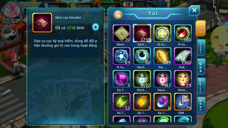 MÃ : #TTS5609 - S1611 - V10- 16K KC - 2K2 SÁCH - HOOH BÁ CHỦ QVLD BC THẦN GIÓ RAYQUAZA YVETAL NHIỀU PET HT