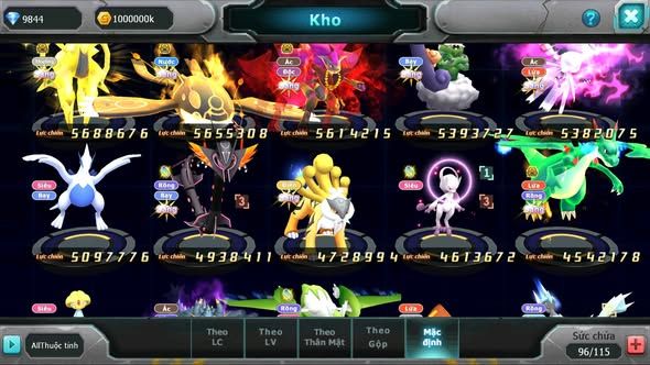 MÃ : #TTS5615 - S862 - TOP 30 - V13 - DIANCIE DYNAAMX HOOH DYNAMAX UNVOA WB BC PIKACHU DYNAMAX NHIỀU PET HT