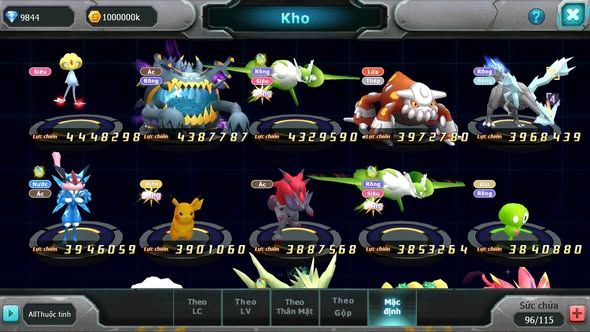 MÃ : #TTS5615 - S862 - TOP 30 - V13 - DIANCIE DYNAAMX HOOH DYNAMAX UNVOA WB BC PIKACHU DYNAMAX NHIỀU PET HT