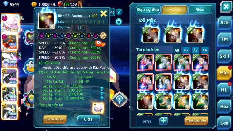 MÃ : #TTS5615 - S862 - TOP 30 - V13 - DIANCIE DYNAAMX HOOH DYNAMAX UNVOA WB BC PIKACHU DYNAMAX NHIỀU PET HT
