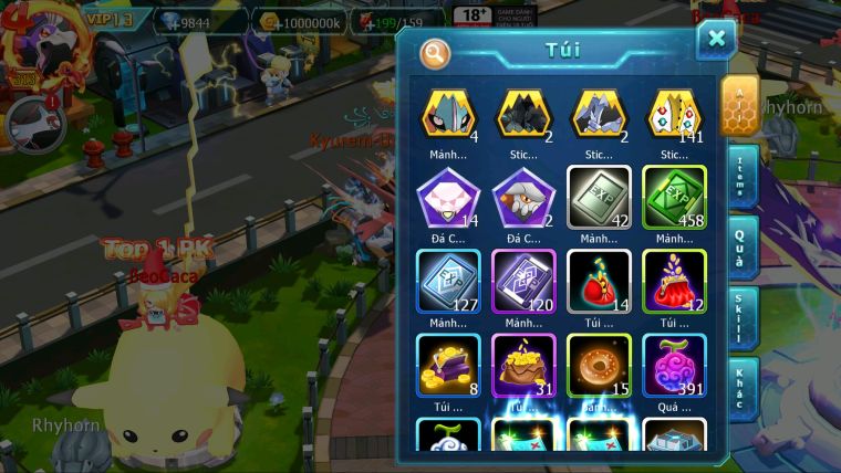 MÃ : #TTS5615 - S862 - TOP 30 - V13 - DIANCIE DYNAAMX HOOH DYNAMAX UNVOA WB BC PIKACHU DYNAMAX NHIỀU PET HT