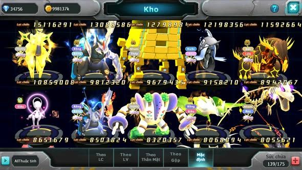 MÃ : #TTS5618 - S1046 - TOP 1ALL - V15 - 34K KC - PALKIA CỘNG HƯỞNG HOOH CH DYNAMX DIANCIE CH DYNAMAX NHIỀU PET BC NGON