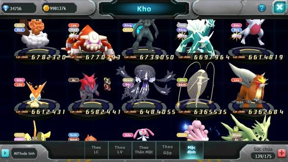 MÃ : #TTS5618 - S1046 - TOP 1ALL - V15 - 34K KC - PALKIA CỘNG HƯỞNG HOOH CH DYNAMX DIANCIE CH DYNAMAX NHIỀU PET BC NGON